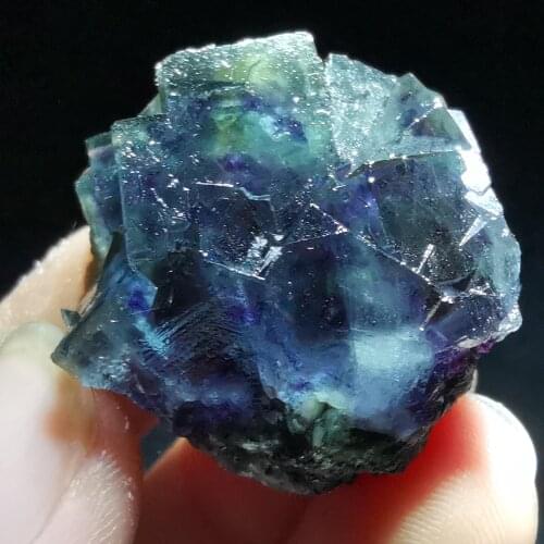 23gNatural rare purple fluorite mineral raw stone teaching specimen healing energy quartz home decoration ornaments