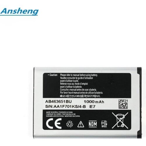Ansheng 960mAh AB463651BU battery For Samsung W559 S5620I S5630C S5560C C3370 C3200 C3518 J808 F339 S5296 C3322 L708E S5610