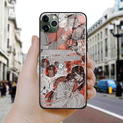 Heavens official blessings manga Silicone Glass Phone Case Cover Shell For iPhone SE 6 6s 7 8 Plus X XR XS 11 12 Mini Pro Max