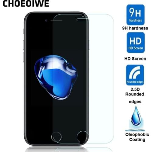 CHOEOIWE For iPhone 7 7 Plus 7Plus Tempered Glass Screen Protectors 2.5D 9H Toughened Protective film Phone Glasses