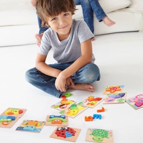 Wooden Hand Grasp Boards Toys Kids Puzzle Educational Toys Game Children Baby Montessori Gifts Family Science Aids