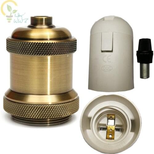 DIY Retro Aluminum Lamp Holder Screw Thread Light Socket Bulb Holder Douille E27 Lights Fittings for Pendant Light Wall Lights