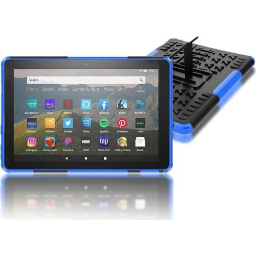 For Kindle Fire HD 10 8 7 Plus 2021 2020 2019 2018 2017 Heavy Duty Hybrid Anti-knock Armor Silicone Hard Back cover Kids Fundas