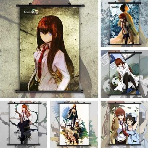 Home Decoration Steins Gate Makise Kurisu Christina Anime Wall Art Painting Plastic Hanging Scrolls Canvas Print Picture Poster