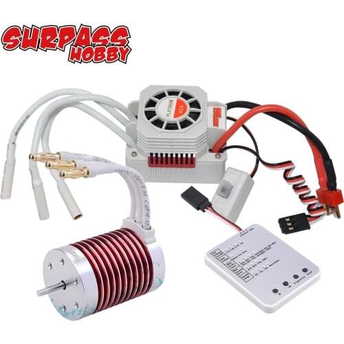 2pcs/set Waterproof 4370KV/3930KV/3300KV/3000KV Platinum Brushless Motor with 45A ESC For 1/10 1/12 RC Car Truck