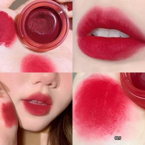 Gellas Jar Lip Mud Velvet Matte Moisturizing Lipstick Smooth Texture High Color Rendering Long-lasting Waterproof Lips Cosmetic