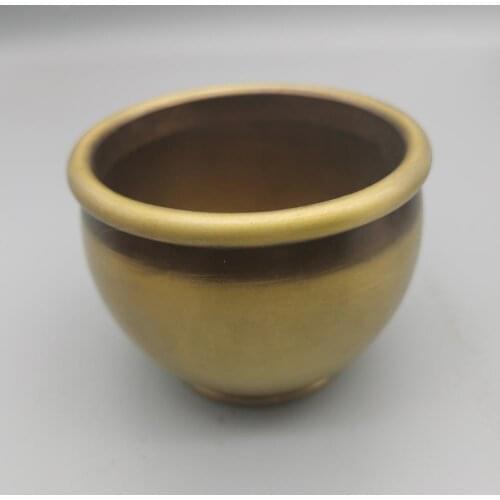 Chinese Collectibles Handwork brass copper Small water tank home decor metal crafts