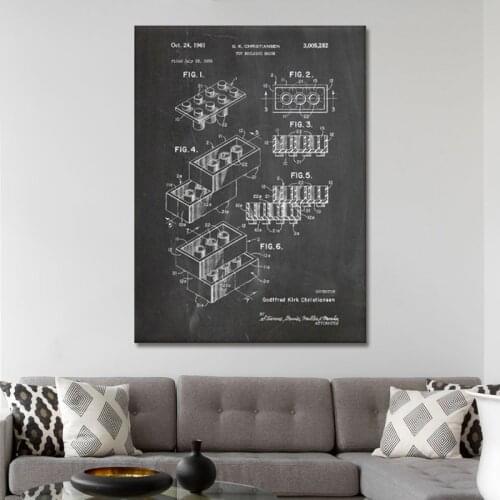 Legos Building Blocks patent,Toy wall art , posters,Kids room decor,vintage print,blueprint, gift ideas, games wall Decorations