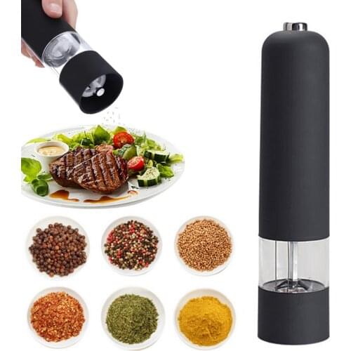 2 In 1 Adjustable Electric Pepper Salt Spice Mill Grinder Pepper Grinder Easy Clean Home Kitchen BBQ Tools For Cooking Restauran