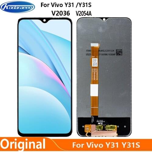 Original Screen 6.58" For VIVO Y31s 5G V2054A LCD Display Touch Screen Digitizer Assembly for Vivo Y31 V2036 LCD Glass Touch