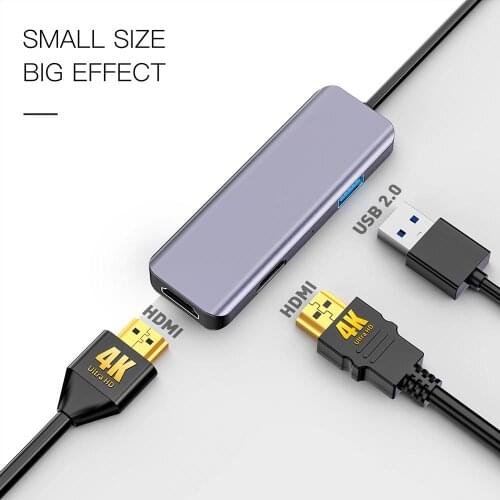 Newest Type C adapter USB C Hub to 4K 60Hz HD USB C Type C 3.1 Converter Splitter usb hub dock for iPad Pro/Macbook Pro