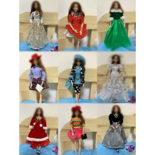 30cm Doll Dress Fashion Clothes handmade outfit For Barbie Doll Accessories Baby Toys Best Girl' Gift