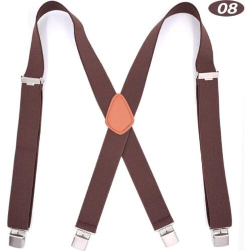 Fashion Classic 4 big Clips Suspenders Braces Male Vintage Casual Suspensorio Trousers Strap Father/Husbands Gift 3.5*120cm