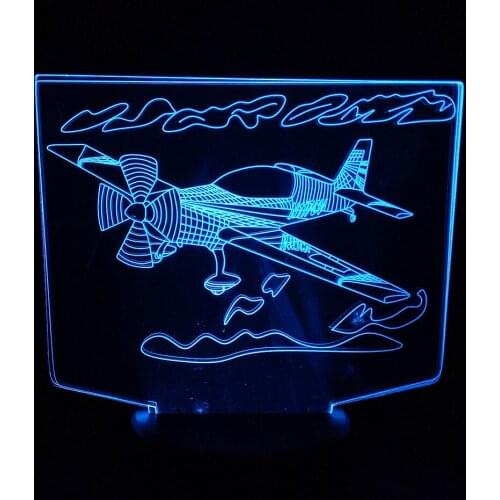 Airplane 3D LED Night Light Touch Switch 7 Colors Changing USB/3 AA Battery Powered Plane Aircraft Table Lamp Home Decor
