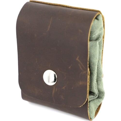 Leather and Canvas Bushcraft Bag, Canvas Foraging Pouch for Hiking, Treasures & Seashells, Easy Looping Around Belts