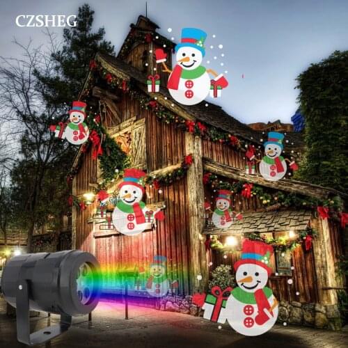 LED projection lamp animation pattern Christmas light snowflake projection lamp Halloween decoration laser stage light
