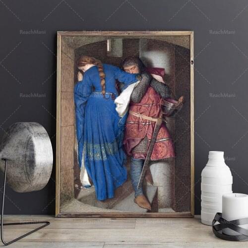 The Meeting on the Turret Stairs by Frederic William Burton 1864