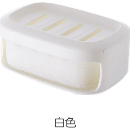 High Quality Double-Layer Soap Holder Draining Box Sponge Cleaning Bathroom Creative Adhesive Removal Container
