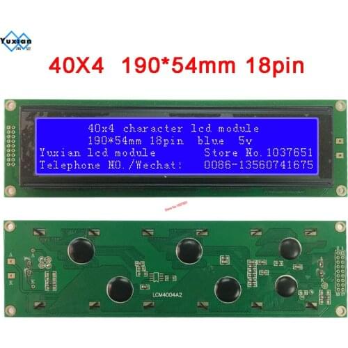 LCD module 40*4 404 4004 blue character display HD44780 LCM4004A