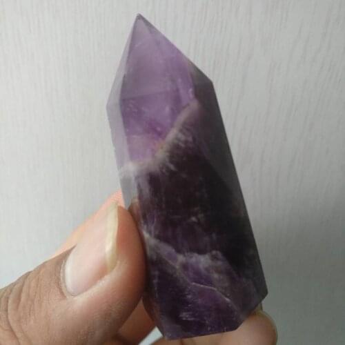 1pcs Natural dream Amethyst Crystal Obelisk Wand Point Chakra Healing
