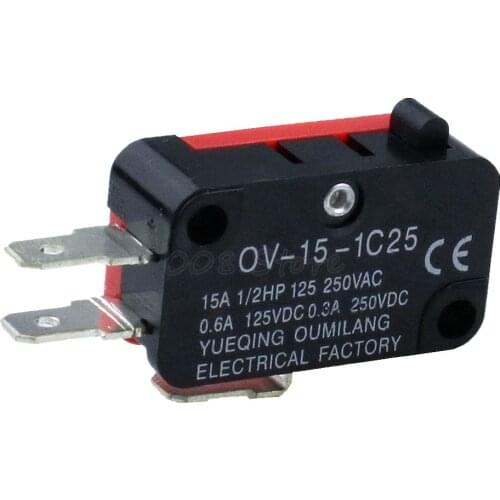 1 V-15-1C25 15A 250V/125V AC SPDT Momentary Snap Action Micro Limit Button Switch