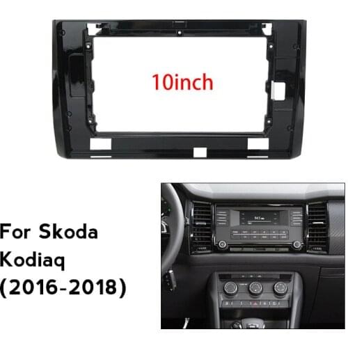 10inch front plastic housing for skoda kodiaq 2016-2018 car radio front plastic frame with full set cables plugs