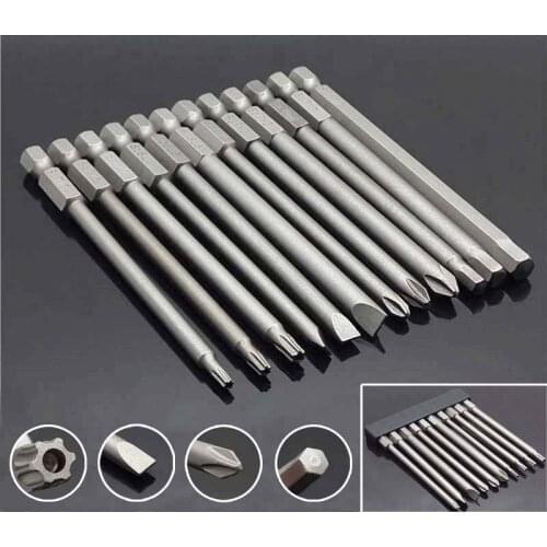 10Pcs Security Tamper Proof Magnetic Holder Screwdriver Bits Slotted Phillips Torx Hex Proof Screwdrivers Bit