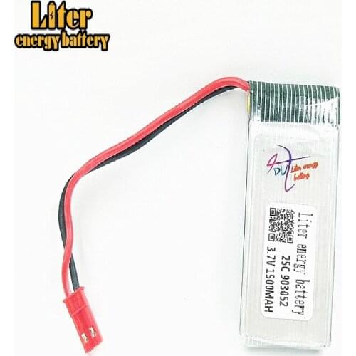 10pcs /lot 3.7V 1500mAH Central Church 887 remote control aircraft 903052 25c lithium battery Lipo battery GSP beauty Linda T05