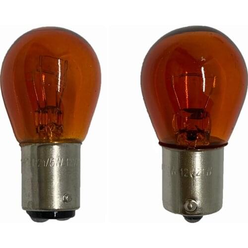 2pcs PY21W BAU15S Car Turn Light Bulb Lamp 21W 1156 Ba15s 1157 BAY15D Auto Rear Tail Lamp Reverse Light Amber DC12V