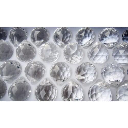 30mm Chandelier Crystal Ball Transparent Artificial Ceiling Lighting Ball Decoration Bead Curtain Pendant Ball