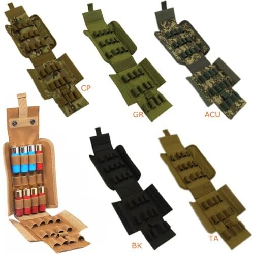 5 Color New Hunting Tactical Magzine Pouch Airsoft Molle 5 Round 12 Gauge Shells Shotgun Reload Mag Pouch