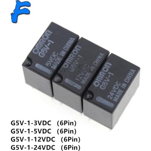 5PCS/LOT Omron G5V-1-5VDC G5V-1-12VDC G5V-1-24VDC G5V-1-3VDC G5V-1-9VDC 5VDC 12VDC 24VDC 6Pin SPDT Mini Signal Relay For PCB