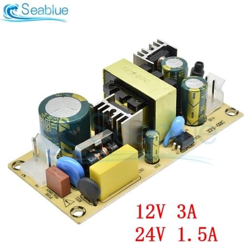 AC-DC 12V 3A 24V 1.5A 36W Switching Power Supply Module AC 100-240V to 12V 24V Step Down Power Supply Board For Replace Repair
