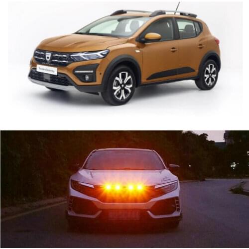 Car Accessories Grille Light Lamp For DACIA DOKKER DUSTER LODGY LOGAN SANDERO SOLENZA