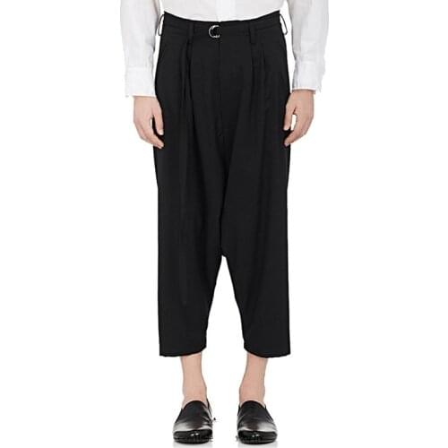 Large tailored pants for men 2020 Self-made and original design mens loose casual pants show mens broad-leg pants trend