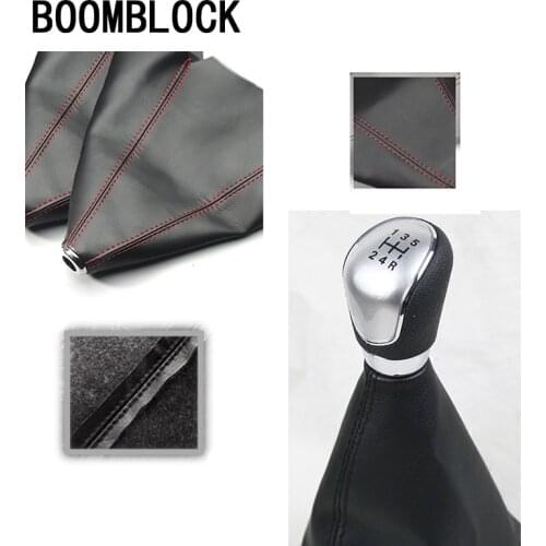 BOOMBLOCK Genuine Leather Carbon Car Gear Shift knob Cover For Skoda Octavia A5 A7 2 Lexus Bmw F30 X5 E53 F10 E34 Lada Granta