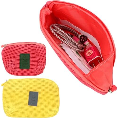 Earphone Case Organizer Bag Travel Bag Makeup Cosmetic Storage Pouch Tidy Shockproof Digital USB Charger Cable Bag