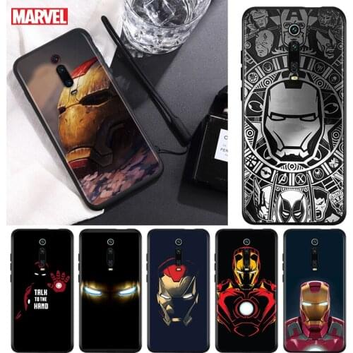Marvel Iron Man Mech For Xiaomi Redmi 9T 9I 9AT 9A 9C 9 8A 8 7A 7 6A 6 5A 5 4X PRO Prime Plus Black Soft Phone Case