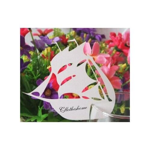 Cheap Wine Glass Cards 20pcs table cards Wine Glass Markers Wedding Cake Toppers guest name card laser Cut Card B031