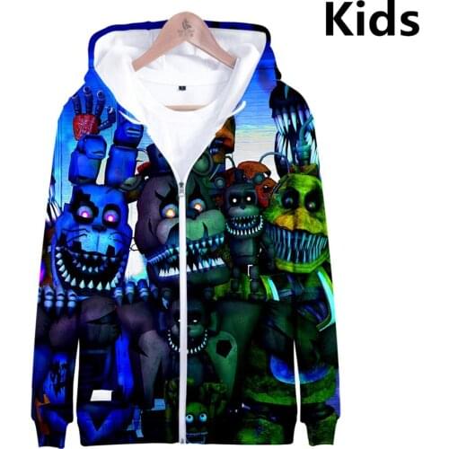 3 to 14 years Kids hoodies sweatshirts New Boy FNAF 3D Hoodie sweatshirt Five Nights at FNAF Outwear Jacket Coat Cartoon Tops