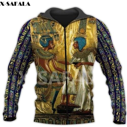 Anubis Egypt Ancient God Eyes Symbol Tattoo 3D All Printed Hoodie Man D Women Harajuku Outwear Zipper Pullover Sweatshirt Casual