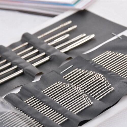 55Pcs/Set Stainless Steel Sewing Needles Hand Stitches Tools Different Sizes Embroidery Sewing Accessories DIY Crafts Supply