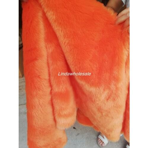 Orang color imitation rabbit fur,felt cloth,fabric for patchwork,sewing material,faux fur fabric