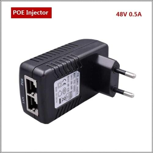 POE injector Ethernet Power PoE Adapter 48V pin4/5(+),7/8(-) for CCTV IP camera IP Phone Compatible with IEEE802.3af AP VoIP