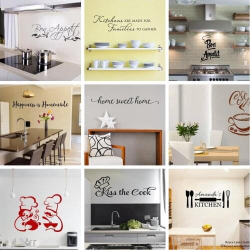 2020 New Kitchen Stickers Vinyl Wall Sticker For Kitchen Decoration Accessories Decal Mural Home Decor Wallpaper