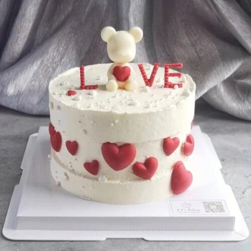 Personality small love silicone mold diy cake decoration baking heart-shaped chocolate drop gum clay mold