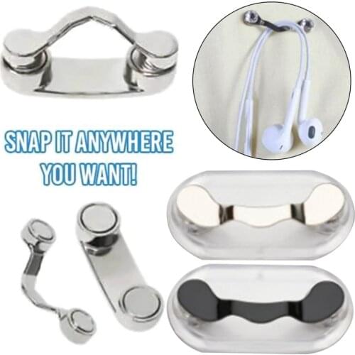 Magnetic Eyeglass Holder Hang Brooches Pin Bat shape Magnet Glasses Headset Line Clips Multi-function Portable Clothes Buckle