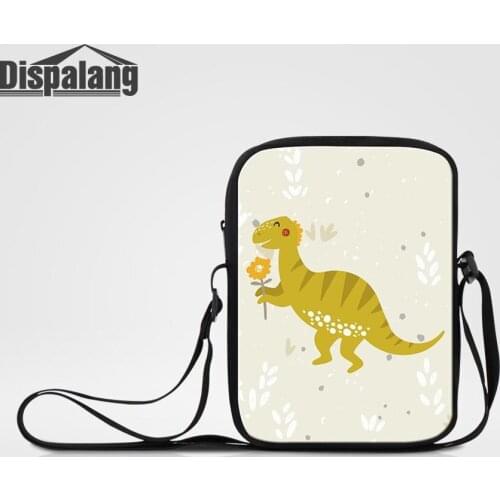 Dispalang Toddler Small Messenger Bags Animal Print Cartoon Dinosaur Square Handbag For Girls Women DIY Crossbody Shoulder Flap