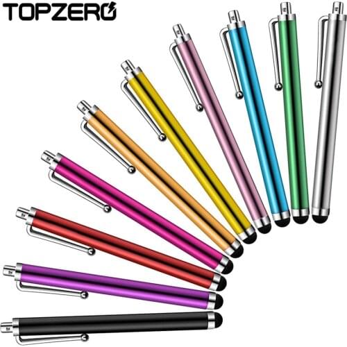 2/10PCS Metal Capactive Stylus pen for android phone ipad Durable Clip Design Touch pencil Portable apple pencil Soft Touch Pens