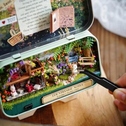 Mini DIY Doll House Box Kit Toys for Children Theater Assembled Model Dollhouse Toys for Kid Girls Birthday Gift Warm Sweet Home